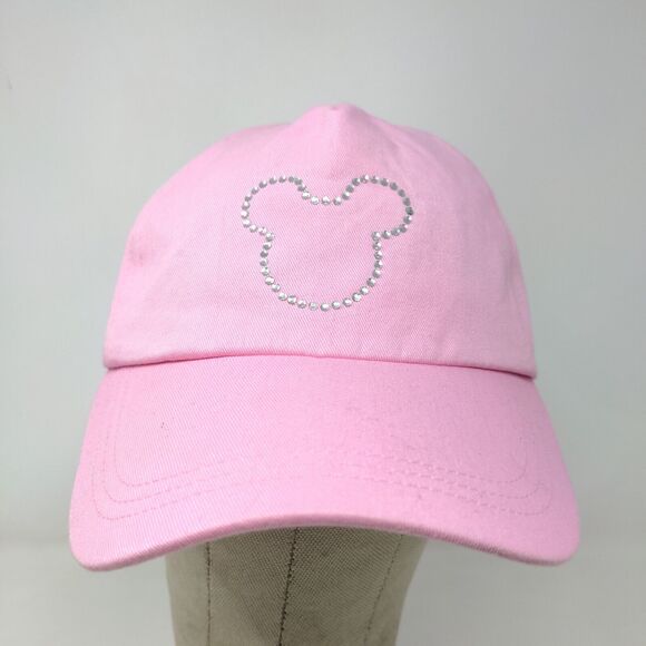 Disney Store Women's Mickey Mouse Strapback Hat Pink Size OS Rhinestone - Picture 2 of 10